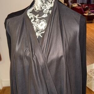 Jane & Delancey size large black open water fall front faux suede front jacket